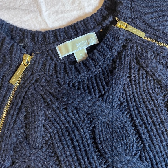 Michael Kors Cotton/Wool Sweater, Navy/White - Picture 3 of 4